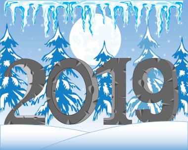 Tatil yeni yıl 2019 kış ahşap arka plan