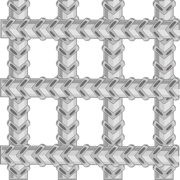 Lattice from metallic twig of armature.Vector illustration — Stock Vector