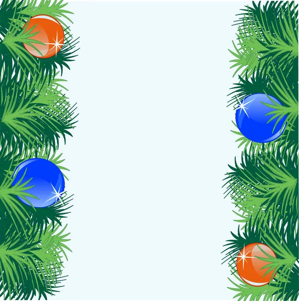 Fond festif coloré des branches avec jouet — Image vectorielle