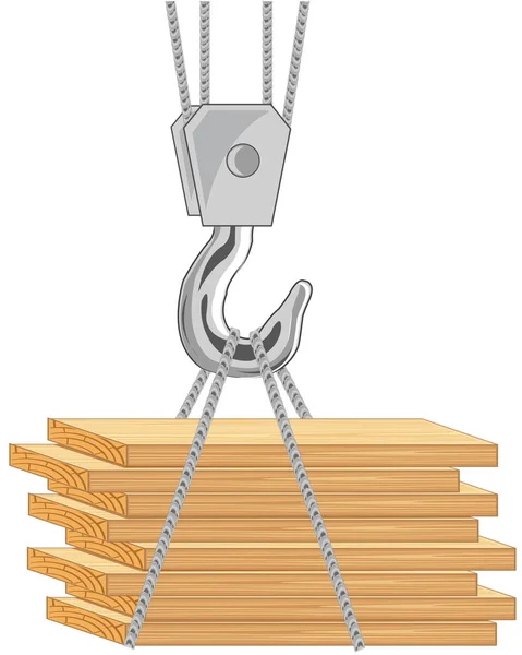 Illustrazione vettoriale del carico da tavole su gancio del rubinetto — Vettoriale Stock