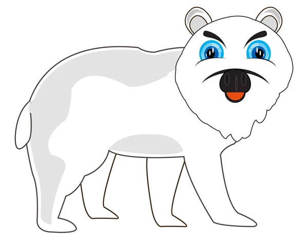 Ilustración vectorial oso polar animal del norte. — Vector de stock