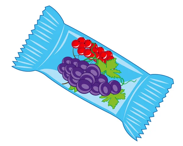 Vector illustratie van de verpakking de sweetmeat — Stockvector