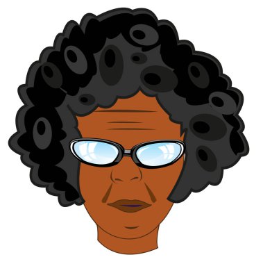 Gözlüklü Afrika görünüşüyle kişi kıvırcık erkekler