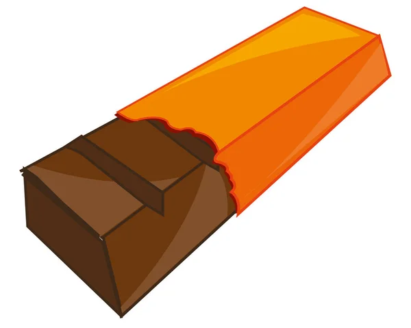 Chocolate en la cubierta sobre fondo blanco está aislado — Vector de stock