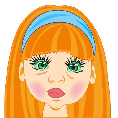 Kızıl saçlı Genç kız portresi