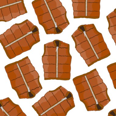 Beyaz arkaplanda şimşek çakan kolsuz ceketin dekoratif deseni.