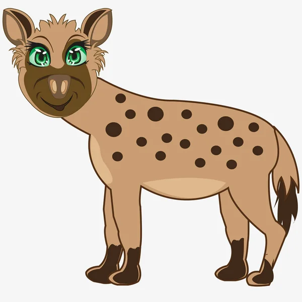 Vector Illustratie Van Cartoon Roofzuchtige Dier Hyena — Stockvector