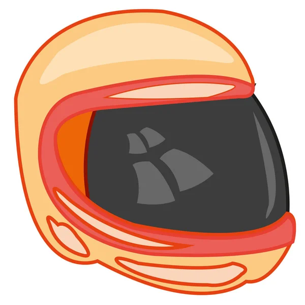 Helmet for protection of the head beside racer — Stock Vector