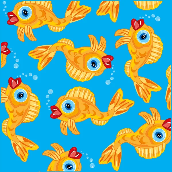 Illustration vectorielle motif poisson décoratif jaune Illustration vectorielle — Image vectorielle