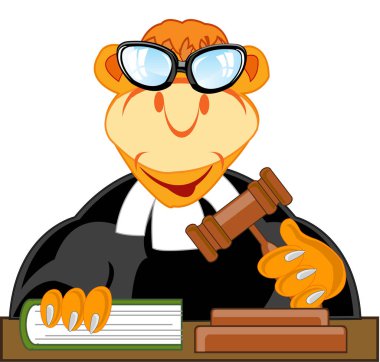 Vektör çizim Karikatür hayvan yargıçlar için