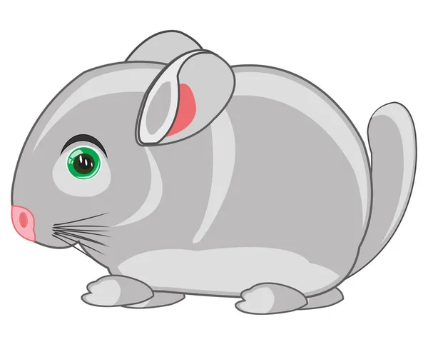 Vector illustratie van de cartoon fur-Bearing dier chinchilla's — Stockvector