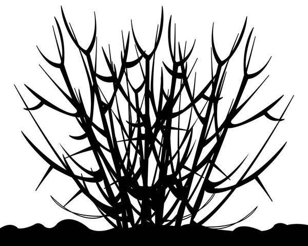 Ilustração vetorial da silhueta do arbusto cortado — Vetor de Stock