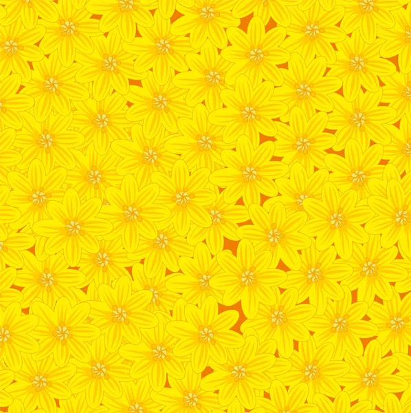 Heldere en kleurrijke achtergrond van ensemble Yellow Flower — Stockvector
