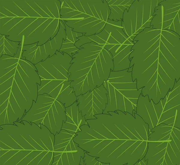 Fond décoratif coloré de feuillage vert année — Image vectorielle