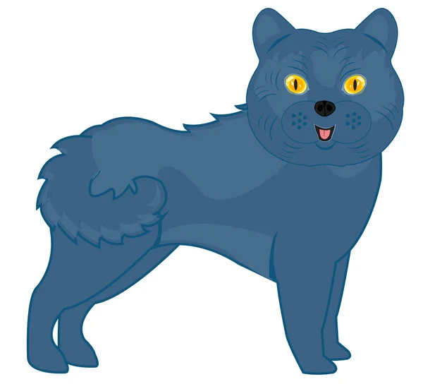 Ilustração vetorial do desenho animado do gato britânico — Vetor de Stock
