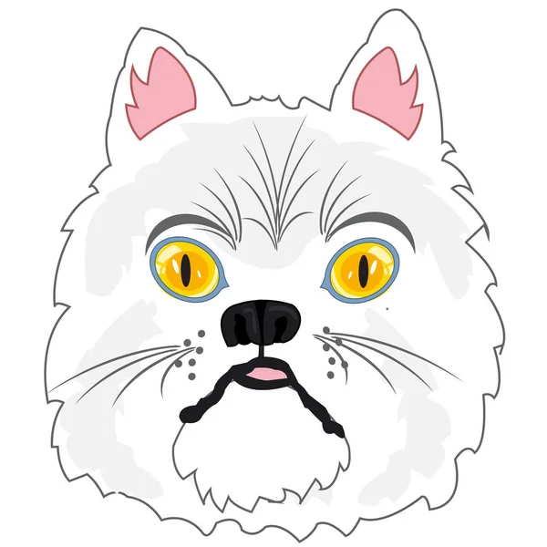 Illustration vectorielle du portrait du chat persan — Image vectorielle