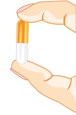 Kişinin elindeki tablet kapsülü