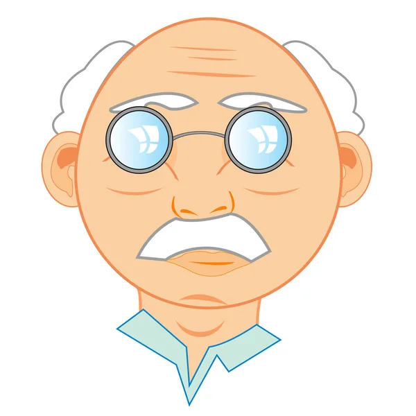 Vector illustration of the person elderly men — Stock Vector