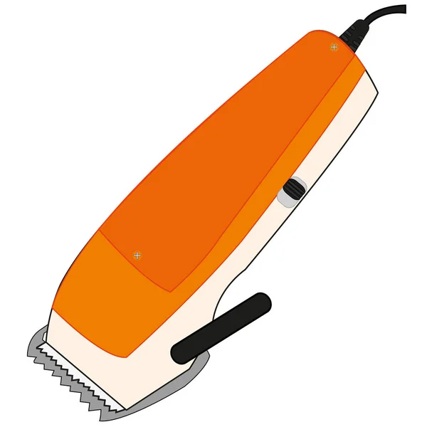Vektorová ilustrace elektrického spotřebiče pro stříhání vlasů — Stockový vektor