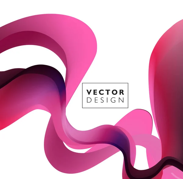 Fundo vetorial colorido abstrato, onda líquida de fluxo de cor para folheto de design, site, folheto. — Vetor de Stock