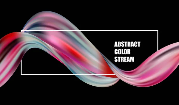 Fond vectoriel coloré abstrait, vague liquide de flux de couleur pour la brochure de conception, site Web, flyer. — Image vectorielle
