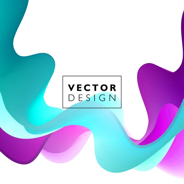 Fondo de vector colorido abstracto, flujo de color onda líquida para folleto de diseño, sitio web, folleto. — Archivo Imágenes Vectoriales