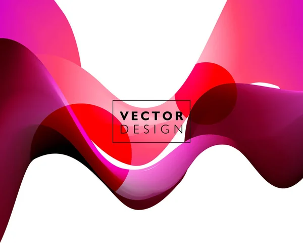 Abstract colorful vector background, color flow liquid wave for design brochure, website, flyer. — Stock Vector