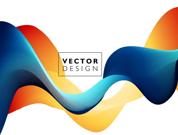 Abstrakte bunte Vektorhintergrund, Farbfluss Flüssigkeitswelle für Design-Broschüre, Website, Flyer. — Stockvektor
