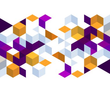 Arka plan renk küpler ve kılavuz ile