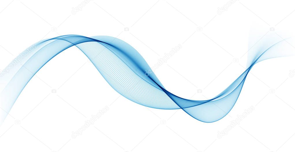 Abstract vector background, blue wavy