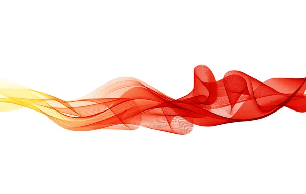 Prvek návrhu abstraktní oranžová barva vlny. Křivka toku oranžové pohybu ilustrace. — Stockový vektor