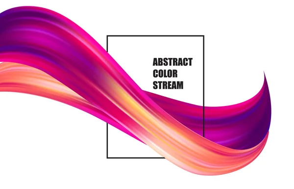 Fondo de vector colorido abstracto, flujo de color onda líquida para folleto de diseño, sitio web, folleto. — Archivo Imágenes Vectoriales