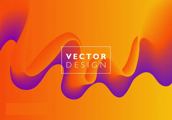 Fond vectoriel coloré abstrait, vague liquide de flux de couleur pour la brochure de conception, site Web, flyer. — Image vectorielle