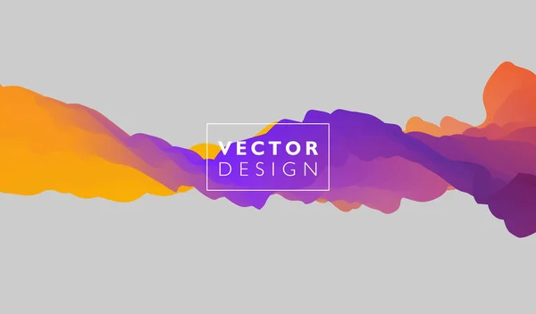 Fondo de vector colorido abstracto, flujo de color onda líquida para folleto de diseño, sitio web, folleto. — Vector de stock