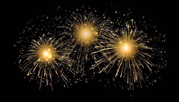 Fundo de fogos de artifício Vector Holiday. Feliz Ano Novo — Vetor de Stock