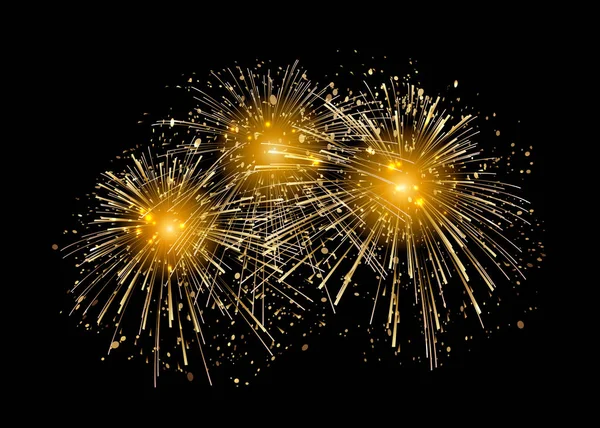 Fundo de fogos de artifício Vector Holiday. Feliz Ano Novo — Vetor de Stock