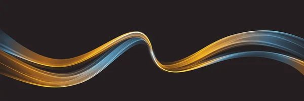 Vector Elemento de diseño de onda de color brillante abstracto — Vector de stock