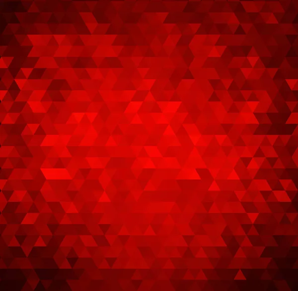 Vector red bright background with triangle shapes — Stock Vector
