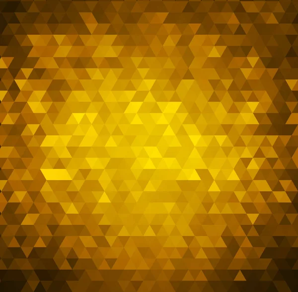 Vettore Oro sfondo luminoso con forme a triangolo — Vettoriale Stock