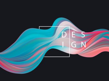 Soyut renkli vektör arkaplanı, tasarım broşürü, web sitesi, el ilanı için renk akışı sıvısı dalgası.