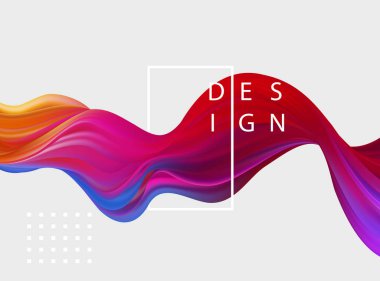 Soyut renkli vektör arkaplanı, tasarım broşürü, web sitesi, el ilanı için renk akışı sıvısı dalgası.