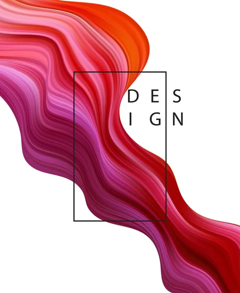 Fundo vetorial colorido abstrato, onda líquida de fluxo de cor para folheto de design, site, folheto. —  Vetores de Stock