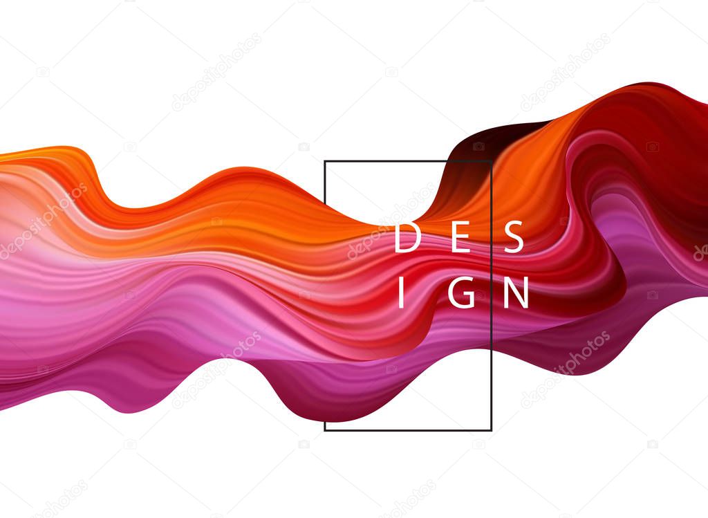 Abstract colorful vector background, color flow liquid wave for design brochure, website, flyer.