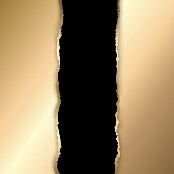 Guld och svart pappersrevor. Mall bakgrund — Stock vektor