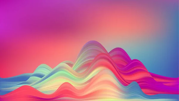 Fondo de vector colorido abstracto, flujo de color onda líquida — Vector de stock