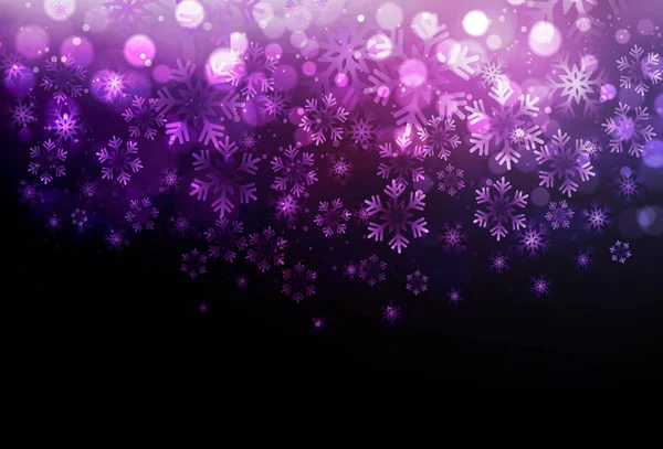 Χειμώνα κάρτα με νιφάδες χιονιού. Διάνυσμα φόντο διακοπές Χριστουγέννων — Διανυσματικό Αρχείο