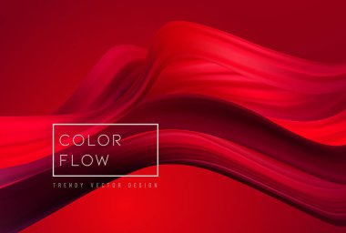 Soyut renkli vektör arkaplanı, tasarım broşürü, web sitesi, el ilanı için renk akışı sıvısı dalgası.