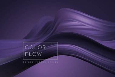 Soyut renkli vektör arkaplanı, tasarım broşürü, web sitesi, el ilanı için renk akışı sıvısı dalgası.