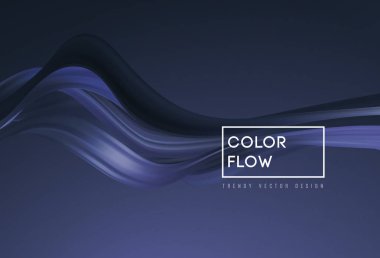 Soyut renkli vektör arkaplanı, tasarım broşürü, web sitesi, el ilanı için renk akışı sıvısı dalgası.