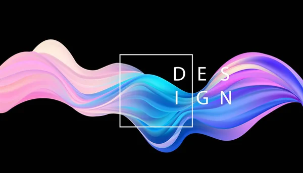 抽象的なカラフルなベクトル背景,デザインパンフレットのためのカラーフロー液体波,ウェブサイト,チラシ. — ストックベクタ